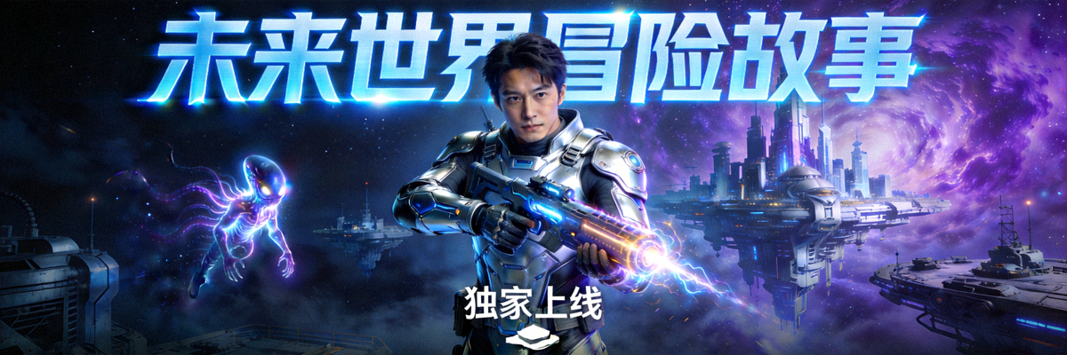 科幻电视剧海报 - 未来世界冒险故事，独家上线